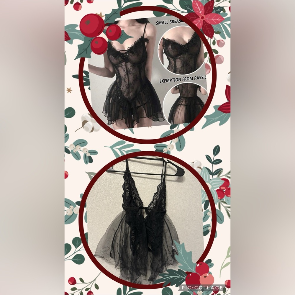 Lingerie black babydoll